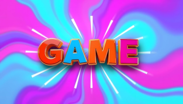 word game on a colored background isolated with white highlights