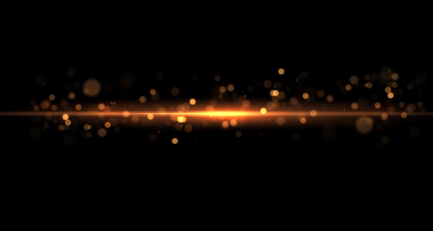 yellow line light effect golden glowing neon lines the golden glow of dust and glare