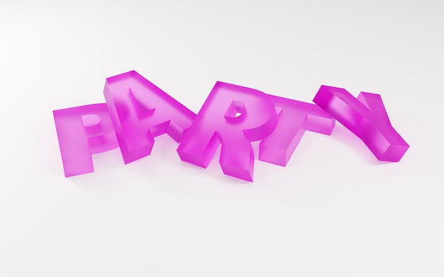 Yumuşak mor cam tarzı Noel havası işareti Parti Modern Minimal Yeni Yıl Konsepti 3D render İllüstrasyonu