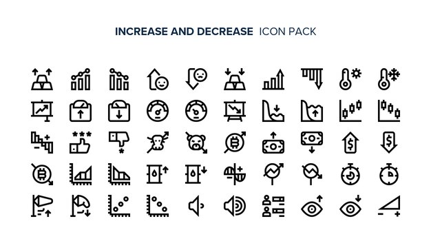Premium Icon | Increase and decrease