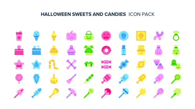 Halloween-süßigkeiten und bonbons