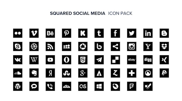 Quadratische soziale medien