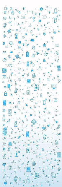 2d abstract background with small icons web design