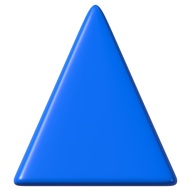 3D blue triangle png geometric clipart transparent background