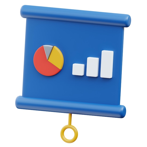 3d business analytics and data visualization presentation