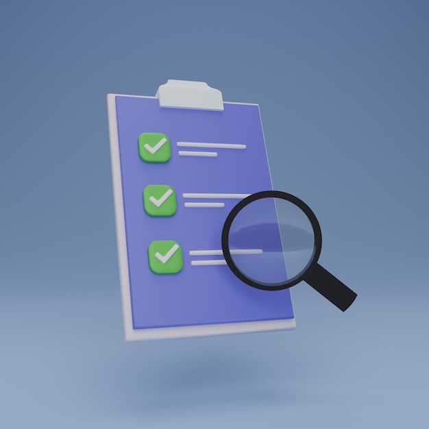 3d clipboard task management todo check list work project plan concept fast checklist posting pl