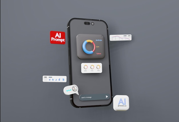 3D computer AI Robot Chatbot Web UIUX SOFTWARE programming algorithms analysis data rendering il