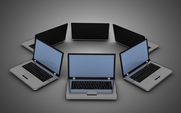 3d computer network concept. 3d illustration