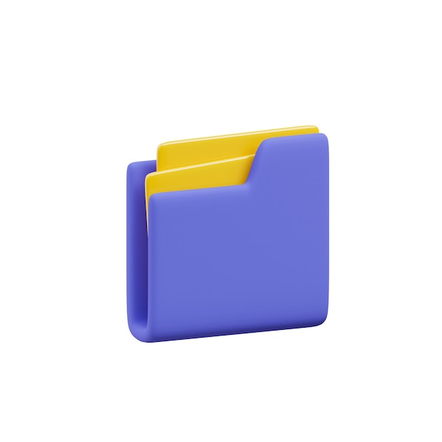 3D Digital Business File Folder Icon