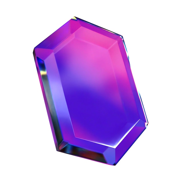 3D Gem Isolated Icon Illustration Render