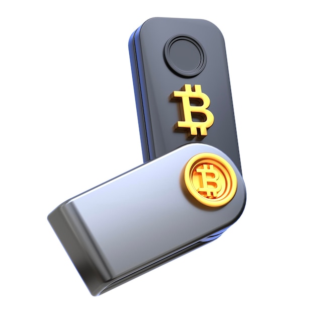 3d icon bitcoin cold storage 3d illustration 3d element 3d rendering graphic elements