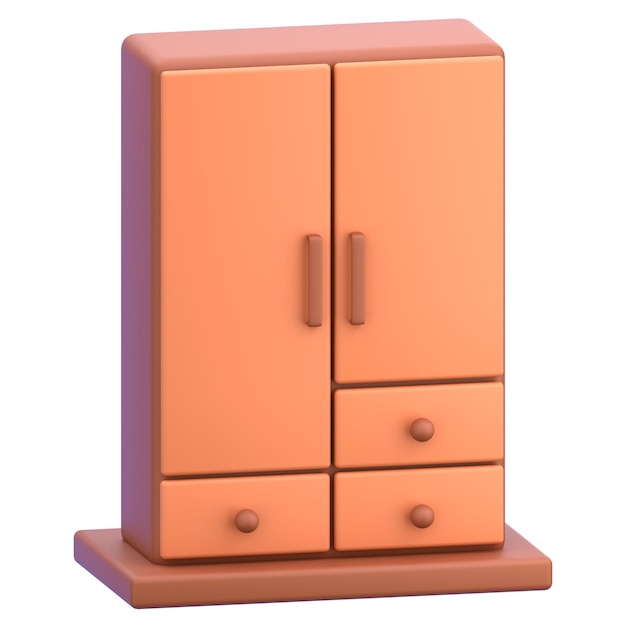 3d icon cupboard 3d illustration 3d element 3d rendering graphic elements design element