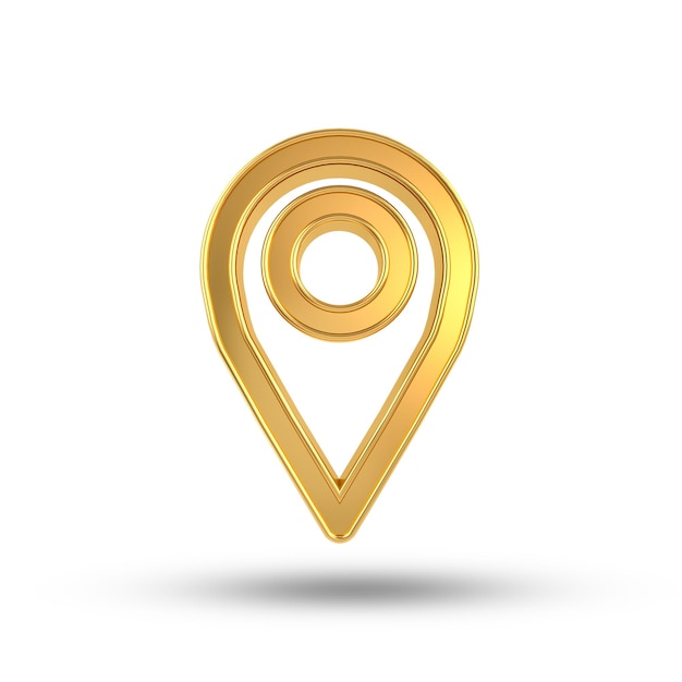3d icon golden website on a white background
