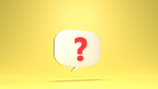 3d illustration The Business pop up question mark notification