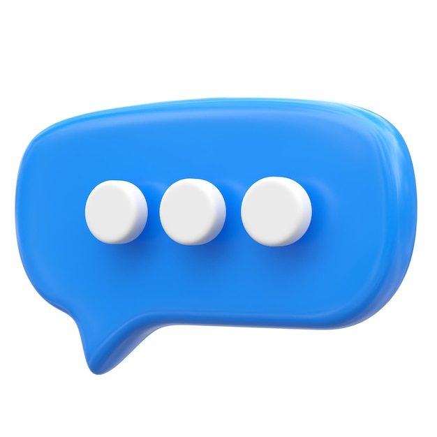 3D live chat icon Message icon 3D element