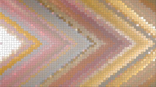 3D-mosaiikkirenderöinti, joka perustuu abstraktiin kulmakompositioon, joka koostuu paneeleista ja viivoista