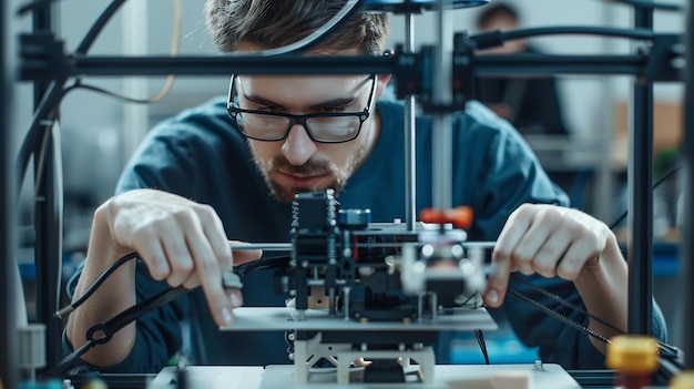 3D Printing Specialist Creating Prototypes