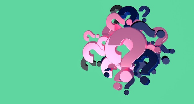 3d question marks
