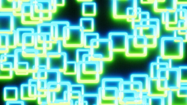 3d render abstract different shapes and colors