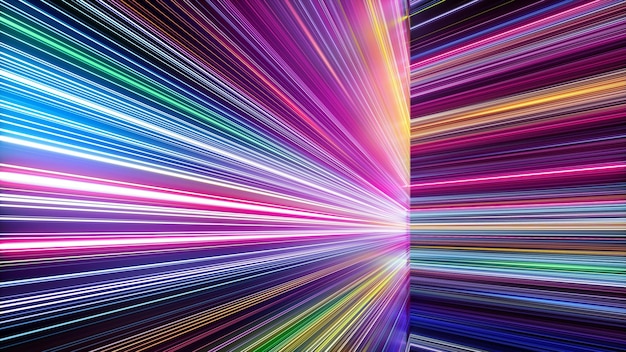 3d render abstract rainbow background with colorful spectrum V