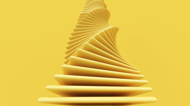 3d render of abstract geometric parametric architecture