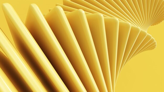 3d render of abstract geometric parametric architecture
