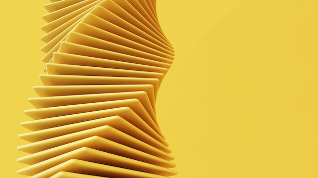 3d render of abstract geometric parametric architecture