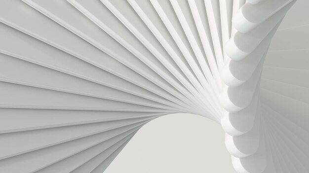 3d render of abstract geometric parametric architecture