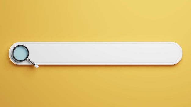 3d render search engine tool with blank space