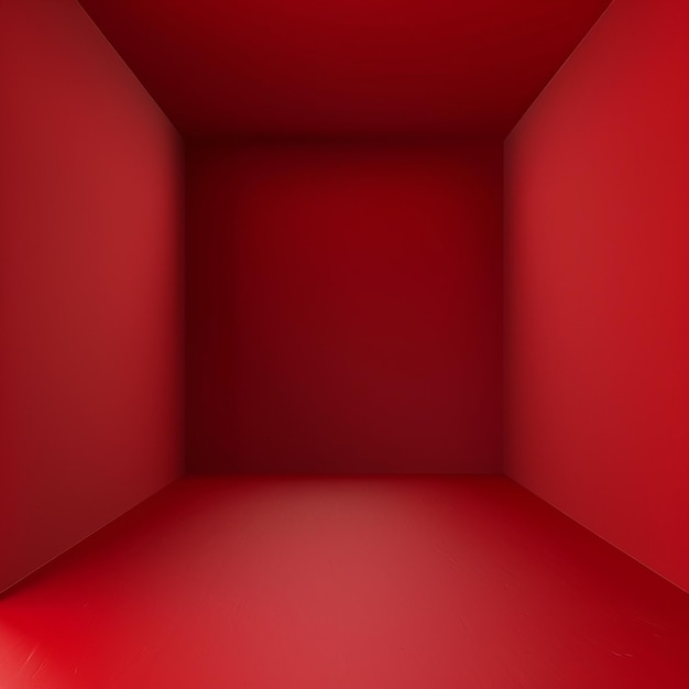 3d rendered plain red background