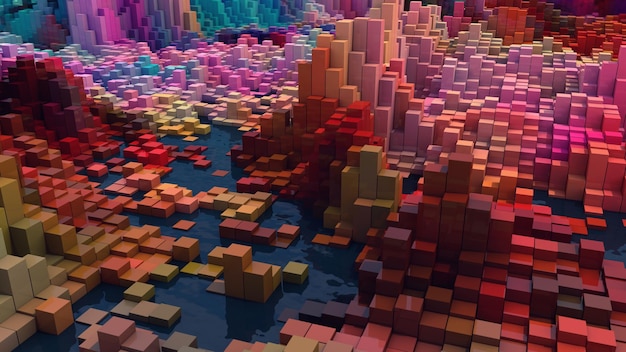 3d rendering Abstract background and colors