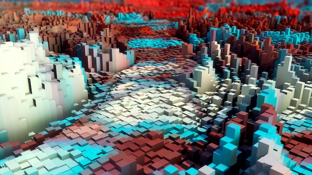 3D rendering Abstract colorful background