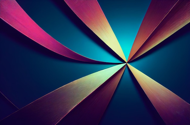 3D rendering abstract line background