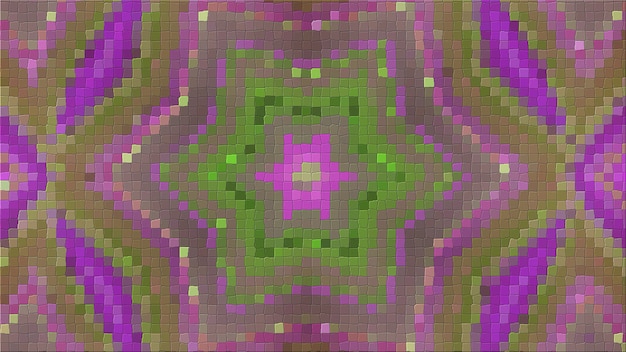 3d rendering of an abstract picture from a mosaic. Bright composition of symmetrical patterns
