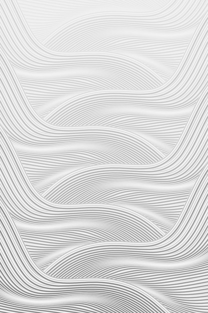 3d rendering waveform off-white landscape painting line texture texture background