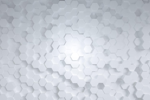 3d rendering white triangle cubes