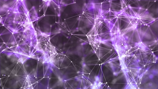 3d-renderöidä abstraktien punospisteiden ja valonsäteiden muotoja valopisteillä