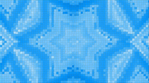 3D-renderöinti abstraktista mosaiikista. Kirkas sommittelu symmetrisistä kuvioista