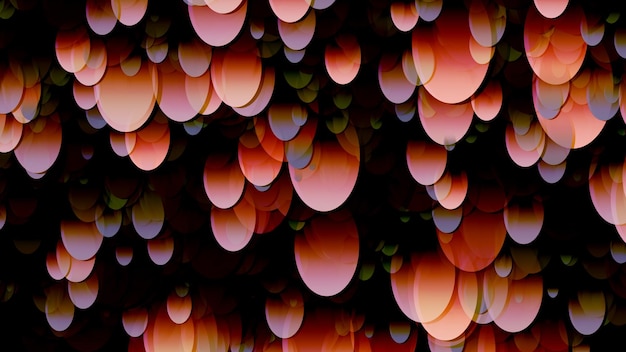 3D-renderöinti ellipsien joukosta Eri kokoisten ellipsien 3D-mallinnus avaruudessa