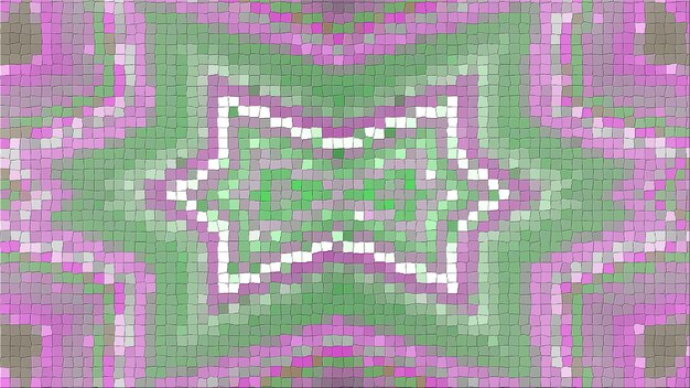 3d-renderöinti mosaiikista luodusta abstraktista kuvasta
