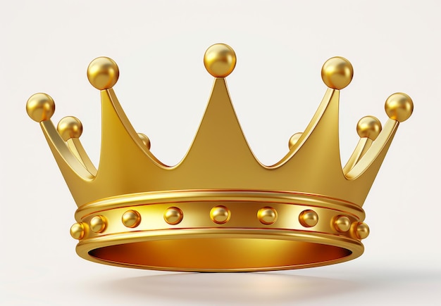 3d vector icon of golden crown