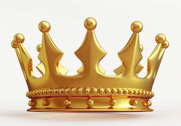 3d vector icon of golden crown