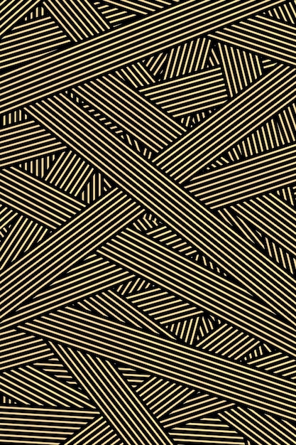 a black and gold pattern with lines that are drawn in a diagonal line.