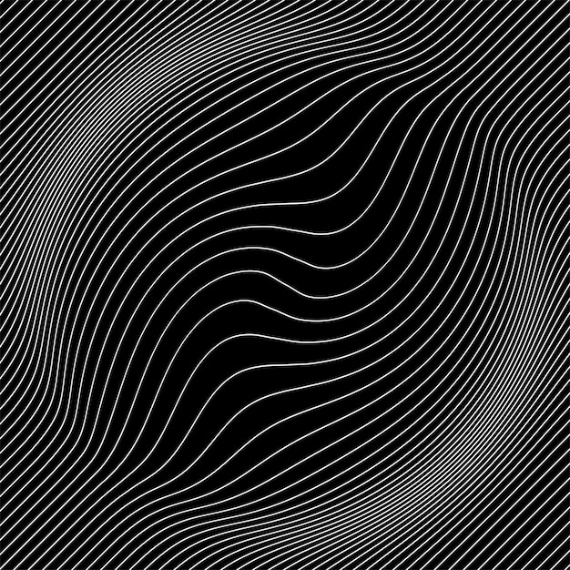 A black and white background with lines and curves.