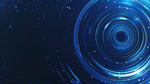 a blue abstract background with a circle of stars and the words  stars