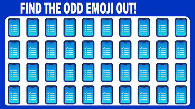 A blue and white sign that says the odd apparition out!