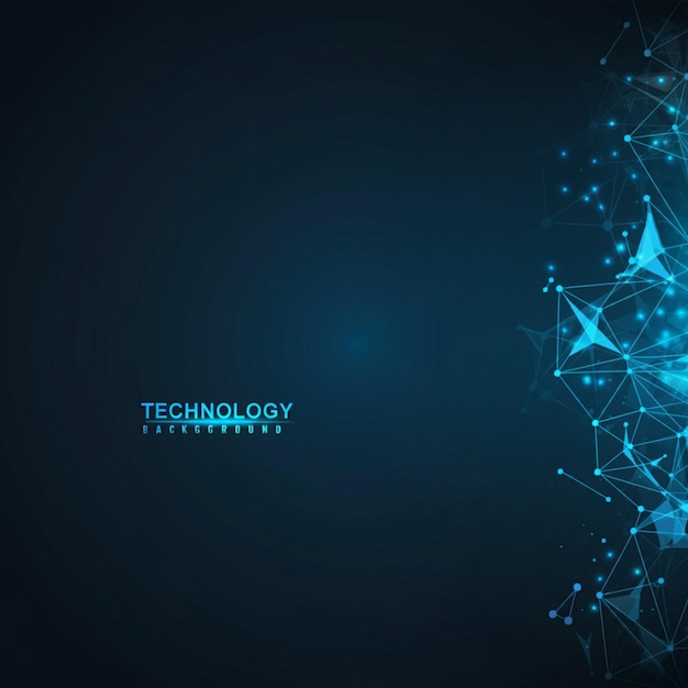 a blue background with a graphic of a computer