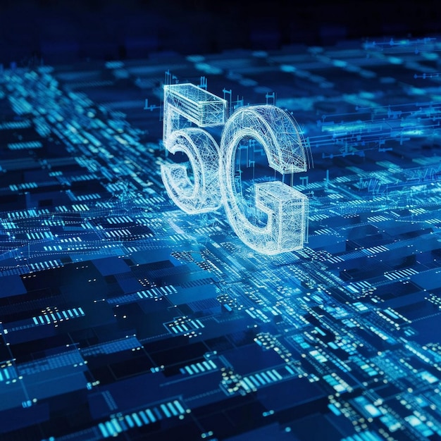 a blue digital display with the number 5 on it