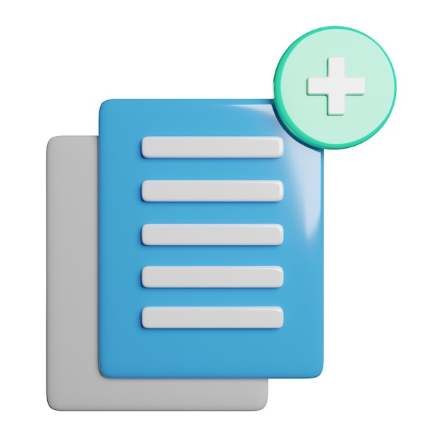 a blue square with a green and white sticker that says quot medical quot