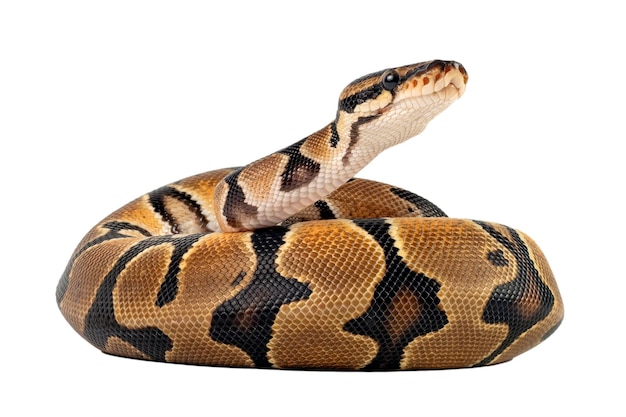 a brown and black snake with a black and brown body